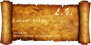 Latzer Vilja névjegykártya